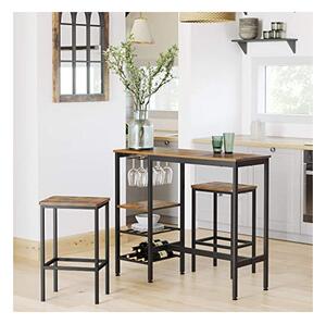 Masa de bar, Vasagle, Maro Rustic, LBT013B01, 110 x 40 x 90 cm