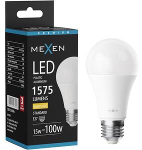 Mexen Nova, Bec LED E27, A60, 15W, lumină caldă - 3000K, 1575 lm - L100-E27-1530-01