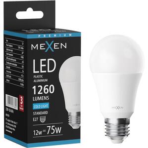 Mexen Nova, Bec LED E27, A60, 12W, rece - 6500K, 1260 lm - L100-E27-1265-01