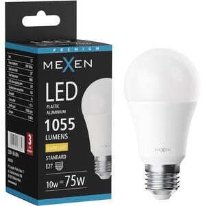Mexen Nova, Bec LED E27, A60, 10W, lumină caldă - 3000K, 1055 lm - L100-E27-1030-01