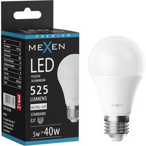 Mexen Nova, Bec LED E27, A60, 5W, neutru - 4000K, 525 lm - L100-E27-0540-01
