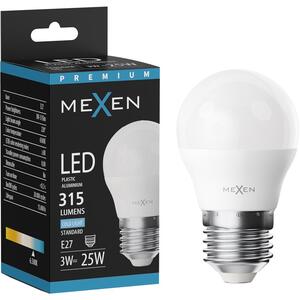 Mexen Nova, Bec LED E27, G45, 3W, rece - 6500K, 315 lm - L101-E27-0365-01