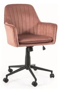 Scaun birou DETROIT OCN-38414, roz antic/crom