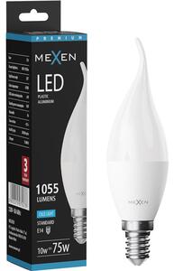 Mexen Nova, Bec LED cu flacără E14, C37, 10W, Neutru - 4000K, 1055 lm - L106-E14-1040-01