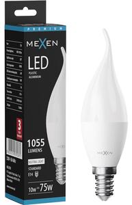 Mexen Nova, Bec LED cu flacără E14, C37, 10W, Cald - 3000K, 1055 lm - L106-E14-1030-01