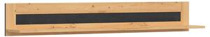 Polita OSTIA, stejar artisan/negru, PAL melaminat, 161x24x24 cm