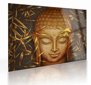 Tablou pe sticlă - Buddha de aur (70x50 cm)