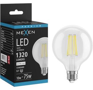 Mexen Vintis, Bec LED E27, G95, 10W, Neutru - 4000K, 1320 lm, transparent - L157-E27-1040-00