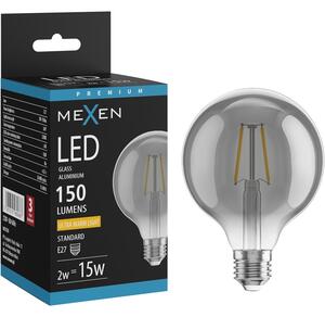 Mexen Vintis, Bec LED E27, G95, 2W, Cald - 2200K, 150 lm, fumuriu - L157-E27-0222-70