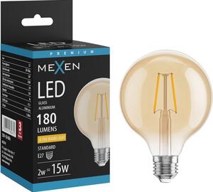 Mexen Vintis, Bec LED E27, G95, 2W, Cald - 2200K, 180 lm, chihlimbar - L157-E27-0222-50