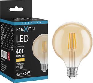 Mexen Vintis, Bec LED E27, G95, 4W, Cald - 2700K, 400 lm, chihlimbar - L157-E27-0427-50
