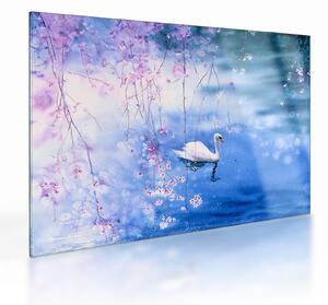 Tablou pe sticlă - Lacul magic (70x50 cm)