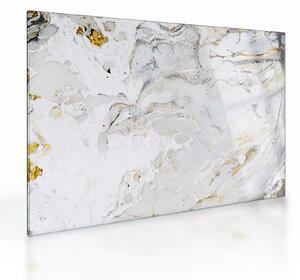 Tablou pe sticlă - Hârtie de ulei cu design de marmură (70x50 cm)