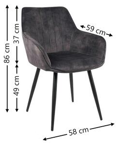 Scaun Living KJC4343, Gri închis