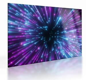 Tablou pe sticlă - Spațiu neon (70x50 cm)