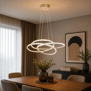 Lustra coloare crom cu led,3 color lumina homs ro,lx,40025