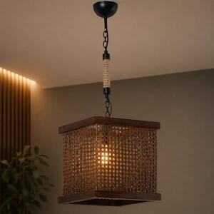 Lustra stil industrial lemn-metal,seria lx, homs,40057