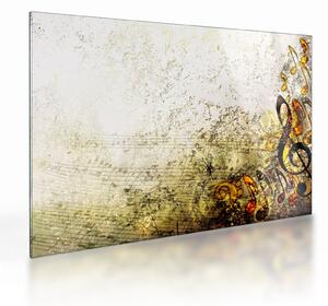 Tablou pe sticlă - Puterea muzicii (70x50 cm)