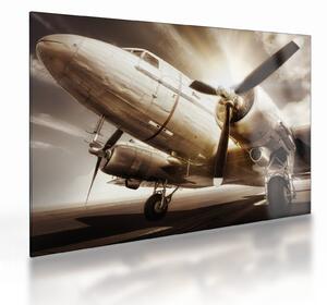 Tablou pe sticlă - Avion (70x50 cm)