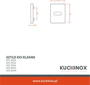 Kuchinox Kuchinox, rozetă dreptunghiulară pentru mâner pentru cheie de interior, auriu mat, LAV-LP2_G01A