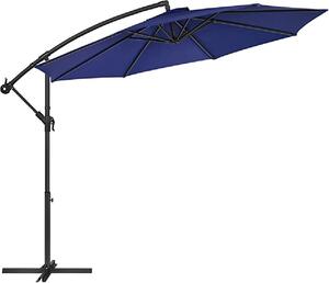 Umbrela de soare, Songmics, 300 cm, UPF 50+, Albastru