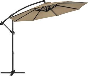 Umbrela de soare, Songmics, 300 cm, UPF 50+, Camel