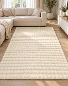 Model Blana Iepure Lop 050, Covor Living/Dormitor, Efect 3D, Crem 80 x 150