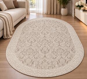 Covor Sufragerie/Dormitor, Model Itea Oval 42005/116, Bej 80x150