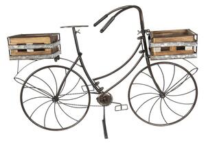 Suport plante bicicleta, maro, din metal, aspect vintage