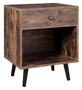Noptiera, Vasagle, 1 sertar, Maro Rustic, LET71BX, 50 x 40 x 58 cm