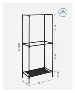 Suport de umarase, Songmics, Negru, RDR103B01, 95 x 45 x 202 cm