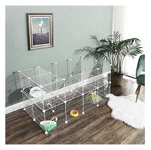 Tarc pentru animale de companie, Songmics, Alb, LPI02W, 143 x 73 x 71 cm