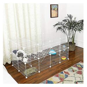 Tarc pentru animale de companie, Songmics, Alb, LPI02W, 143 x 73 x 71 cm