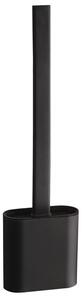 Aqualine Aqualine, perie de toaletă din silicon pentru așezare și agățare pe perete, negru mat, BS010B
