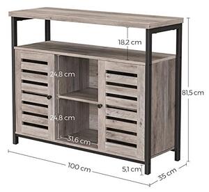 Comoda, Vasagle, LSC79BX, Maro Rustic, 35 x 100 x 81 cm