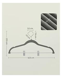 Set 12 umerase cu carlige, Songmics, CRF12V, Gri, 42.5 cm