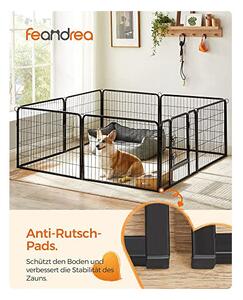 Tarc pentru animale de companie, Feandrea, PPK86H, Negru, 77 x 60 cm