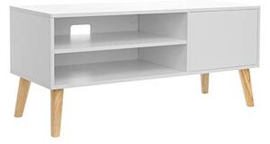 Comoda TV, Vasagle, LTV09WT, Alb, 110 x 40 x 49 cm