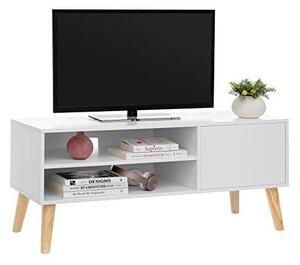 Comoda TV, Vasagle, LTV09WT, Alb, 110 x 40 x 49 cm