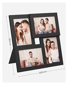 Rama foto pentru 4 poze, Songmics, RPF25WT, Alb, 30 x 30 cm