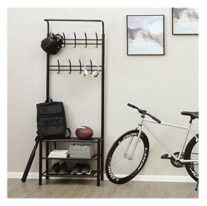Cuier, Songmics, Metal, Negru, 68 x 35 x 187 cm
