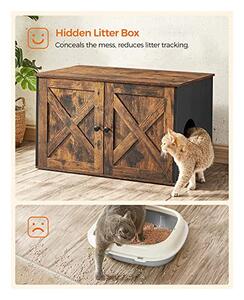 Litiera pentru pisici, Feandrea, PCL002X02, ‎‎80 x 53 x 49.2 cm, Maro