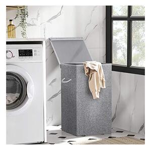 Cos de rufe, Songmics, 85L, LCB01G, Gri, 36 x 36 x 66 cm