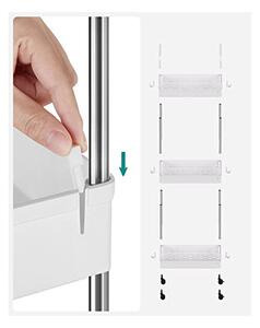 Carucior de depozitare, Songmics, 3 rafturi, KSC019W01, Alb, 22 x 40 x 67 cm