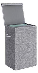 Cos de rufe, Songmics, 85L, LCB01G, Gri, 36 x 36 x 66 cm