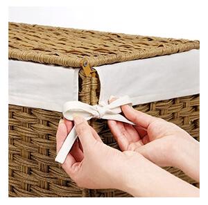 Cos de rufe, Songmics, 110L, LCB52NL, Natural, 57 x 33 x 60 cm