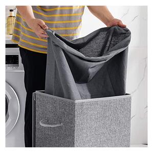 Cos de rufe, Songmics, 85L, LCB01G, Gri, 36 x 36 x 66 cm