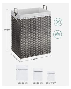 Cos pentru rufe, Songmics, Gri, LCB390G01, 90L