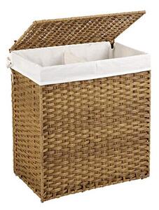 Cos de rufe, Songmics, 110L, LCB52NL, Natural, 57 x 33 x 60 cm