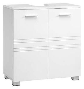 Dulap de depozitare pentru lavoar, Vasagle, Alb, 60x30x63 cm